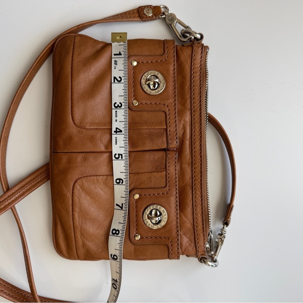 Marc Jacobs Y2K brown cognac turnlock Tan Leather Crossbody Bag - Picture 13 of 13